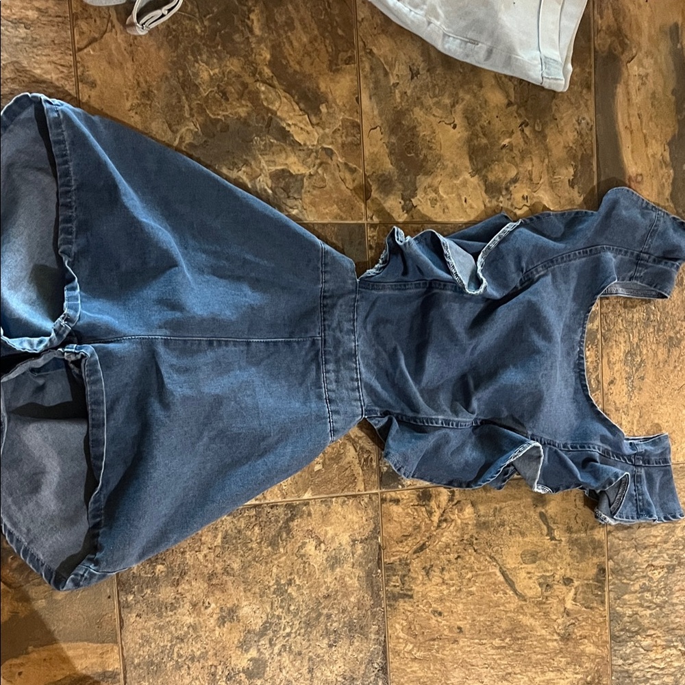 Blue Denim Ruffle Dress